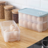 Egg storage box stackable for storing refrigerators with lids, kitchen egg containers, and refrigerators