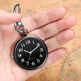 Minimalist Ultra Thin Open Face Quartz Pocket Watch with Key Buckle Unisex Portable Unisex Pocket Watch In Australia - Darrahopens
