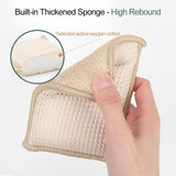 Bamboo fiber sponge mop, oil-free sponge wiping and scrubbing pad, kitchen dishwashing and pot cleaning, non greasy kitchen supplies