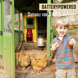 Solar Chicken Coop Door Opener with Light Sensor,Full Aluminum Multi-Modes Poultry Coop Door Battery Powered, Waterproof