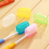 5pcs Portable toothbrush head holder, travel hiking camping brush cap, toothbrush cleaning, toileting toothbrush box