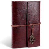 Leather Writing Journal, Refillable Travelers Notebook 75 Sheets Blank Paper Vintage Travel Daily for Teen Women Men Gifts Brown In Australia - Darrahopens