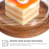 Mini Glass Dessert Dome with Base, Small Decorative Cake Tray with Glass Dome Cover, Cake Fruit Display Server Tray for Kitchen