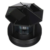 LED Solar Powered Lighthouse,360 Degree Rotating Lamp Waterproof Statue Rotating Lights for Garden Yard Outdoor Décor, Black