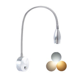 Reading lamp flexible goose neck dimming bedside lamp plug-in headboard night light 3 color temperature touch