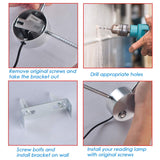 Reading lamp flexible goose neck dimming bedside lamp plug-in headboard night light 3 color temperature touch