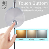 Reading lamp flexible goose neck dimming bedside lamp plug-in headboard night light 3 color temperature touch