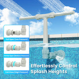 Dual Spray Water Fountains for Above Ground/Inground Pools, 2-in-1 Adjustable Waterfall Pool Sprinkler Fountain for Cooling