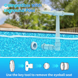 Dual Spray Water Fountains for Above Ground/Inground Pools, 2-in-1 Adjustable Waterfall Pool Sprinkler Fountain for Cooling