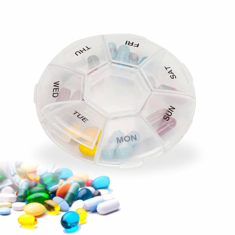 Pill organizer, transparent pill box for 7 days, weekly pill plan with notes for Sunday to Saturday pills In Australia - Darrahopens