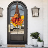 Autumn Maple Leaf Harvest Decoration, Indoor and Outdoor Autumn Signs Thanksgiving Flower Wreath Autumn Decoration