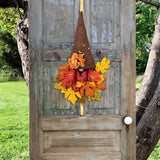 Autumn Maple Leaf Harvest Decoration, Indoor and Outdoor Autumn Signs Thanksgiving Flower Wreath Autumn Decoration