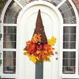 Autumn Maple Leaf Harvest Decoration, Indoor and Outdoor Autumn Signs Thanksgiving Flower Wreath Autumn Decoration