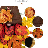 Autumn Maple Leaf Harvest Decoration, Indoor and Outdoor Autumn Signs Thanksgiving Flower Wreath Autumn Decoration