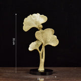 Nordic Ginkgo Decorative Leaf Sculpture Home Decoration Living Room Office Resin Decoration Accessories Desktop Decoration