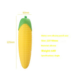 Silicone Pencil Holder Cute Zipper Case corn Shaped Makeup Bag Organizer Stationery Purse Wallet Cosmetic Brush Bags