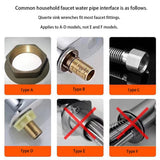 8 in 1 Multifunctional Sink Bathroom Wrench, Plumbing Installation Tool Household Water Pipe Faucet Washing Basin