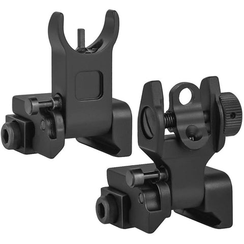 Flip Up Iron Sights Front & Rear Sight Dot Sight Compatible, Folding Back Up Sight ,Foldable Flat-top Co-Witness Sights
