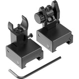 Flip Up Iron Sights Front & Rear Sight Dot Sight Compatible, Folding Back Up Sight ,Foldable Flat-top Co-Witness Sights