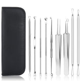 Blackhead Remover, 9 PCS Pimple Popper ，Stainless Steel Pimple Extractor Blackhead Removal Tool Risk Free Treatment for Blemish
