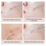 Blackhead Remover, 9 PCS Pimple Popper ，Stainless Steel Pimple Extractor Blackhead Removal Tool Risk Free Treatment for Blemish