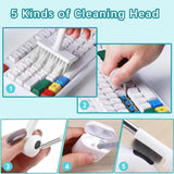 5 in 1 Soft Brush Keyboard Cleaner, Keyboard & Earbuds Cleaning Kit, Multi-Function Keyboard Brush & Earphone Tools