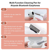 5 in 1 Soft Brush Keyboard Cleaner, Keyboard & Earbuds Cleaning Kit, Multi-Function Keyboard Brush & Earphone Tools