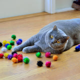 500 Pack Mixed color 1 Inch Cat Sparkle Balls, Cat Glitter Balls, Balls, Interactive Ball Toys for Cat, Kitten, Puppy