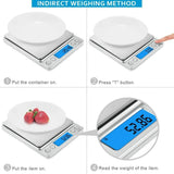 Digital Kitchen Scale 3000g x 0.1g Jewelry Gold Silver Coin Gram Pocket Size Herb Grain for Food, Cooking,with 2 Trays