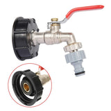 Tank Adapter, Tank Tap Adapter Water Storage Tank IBC Tank Adapter S60X6 to Brass Garden Tap with 1/2" Hose Fitting