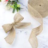 2 pcs Natural Fabric Roll for Holiday Party DIY Handmade Artist Home Decor Packaging,Tree Decoration (1.5 Inch Wide)