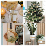 2 pcs Natural Fabric Roll for Holiday Party DIY Handmade Artist Home Decor Packaging,Tree Decoration (1.5 Inch Wide)