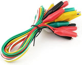 10 Pcs Alligator Clips Electrical with Wires,Dual Ended Insulators Cable for Electric Circuit Connection, DIY School Experiments