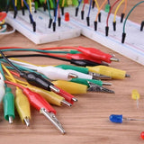 10 Pcs Alligator Clips Electrical with Wires,Dual Ended Insulators Cable for Electric Circuit Connection, DIY School Experiments