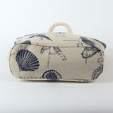 Large Vintage Print Canvas Tote Shoulder Bag Handbagnt Cotton Canvas Tote Shoulder Bag Handbag Beige