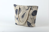 Large Vintage Print Canvas Tote Shoulder Bag Handbagnt Cotton Canvas Tote Shoulder Bag Handbag Beige