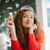 50th Birthday for Women, 50th Birthday Decorations Women, Rose Gold Queen Crown for Women 50th Birthday Party