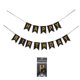 2 pcs Birthday Banner Sign Happy Birthday Bunting Banner Garland for Kids Girl Woman Birthday Tea Party Decorations Bunting