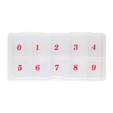 Press On Nail Storage Box, 10-Grid Acrylic Nail Tip Organizer Box, 10 Spaces Empty Clear Plastic Numeral Vitamins Pill Box