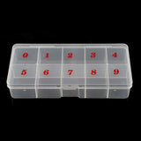 Press On Nail Storage Box, 10-Grid Acrylic Nail Tip Organizer Box, 10 Spaces Empty Clear Plastic Numeral Vitamins Pill Box