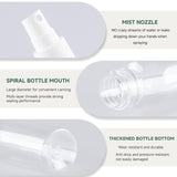 3Pack Small Spray Bottle 50ml, Clear Plastic Mini Spray Bottle, Empty Travel Spray Bottle for Face, Toner, Liquids, Essential Oils