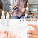 3Pack Small Spray Bottle 50ml, Clear Plastic Mini Spray Bottle, Empty Travel Spray Bottle for Face, Toner, Liquids, Essential Oils
