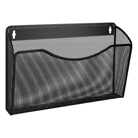 Mesh Hanging Wall File Holders, Vertical Mounted File Holder, Wall Basket Mail Organizer for Office, Home and School