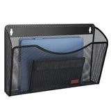 Mesh Hanging Wall File Holders, Vertical Mounted File Holder, Wall Basket Mail Organizer for Office, Home and School