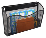 Mesh Hanging Wall File Holders, Vertical Mounted File Holder, Wall Basket Mail Organizer for Office, Home and School