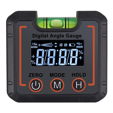Digital Angle Finder Magnetic & Level Bubble Vial 4 X 90°Angle Gauge Inclinometer, Mini Level Bevel Gauge Protractor