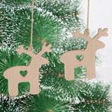 10pcs Christmas Reindeer Wood Hanging Ornament Wooden Elk Cutouts Unfinished Wood Reindeer Blank Wood Slices Wooden In Australia - Darrahopens