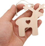 10pcs Christmas Reindeer Wood Hanging Ornament Wooden Elk Cutouts Unfinished Wood Reindeer Blank Wood Slices Wooden In Australia - Darrahopens