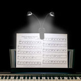 Music Stand Light Clip on LED Book Lights, Reading Lamp in Bed, Ideal for Musician, Piano Player, Kids, Travel (Dual Arm) In Australia - Darrahopens