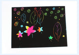 10pcs Scratch Paper Art Set, Rainbow Scratch Paper Crafts Supplies Black Scratch Drawing Pads Boards Sheets Notes Cards